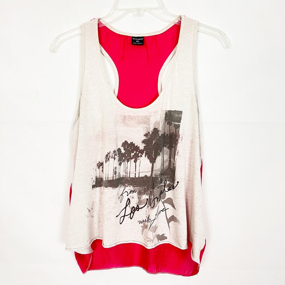 Stranded Scoop Neck Tank Top Juniors XL